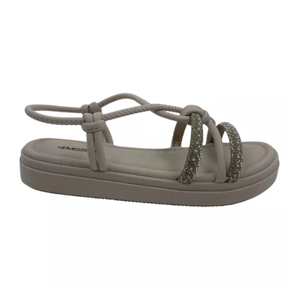 Sandália Flatform Mississipi Calce Fácil Bege 773