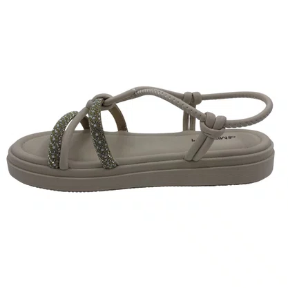 Sandália Flatform Mississipi Calce Fácil Bege 773
