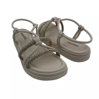Sandália Flatform Mississipi Calce Fácil Bege 773