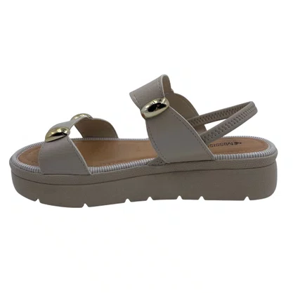 Sandália Flatform Mississipi Calce Fácil Marfim 992
