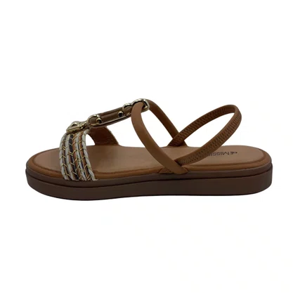 Sandália Flatform Mississipi Calce Fácil Marrom 061