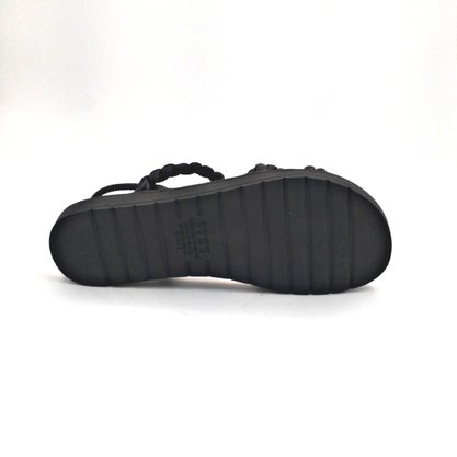 Sandália Flatform Mississipi Pretas Calce Fácil 5112