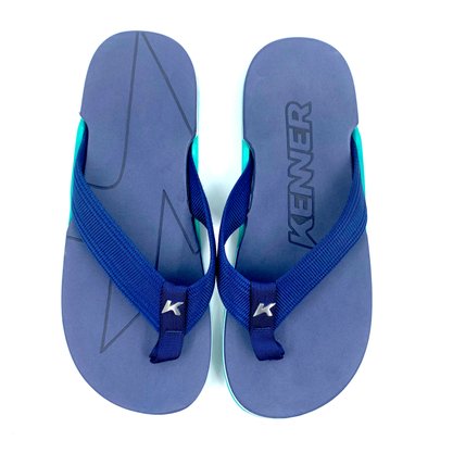 Sandália Kenner Masculina NK6 Azul Marinho com Verde
