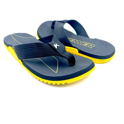 Sandália Kenner Masculina NK6 Preta com Amarelo