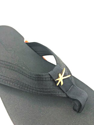 Sandália Kenner NK6 Preto/Laranja