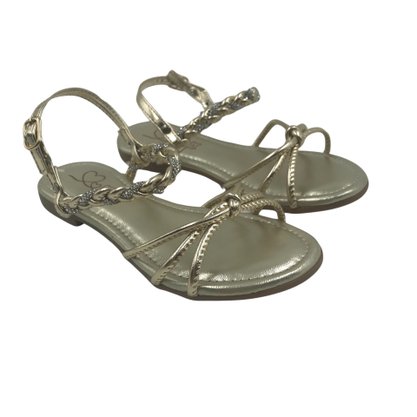 Sandália Kidy Menina com Strass Dourada 1460185