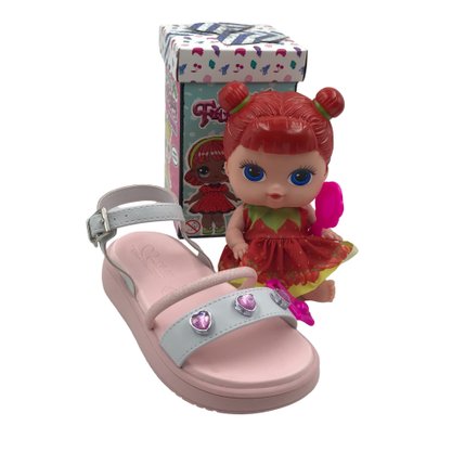 Sandália Kidy Menina Papete com Brinde Branca 4400006
