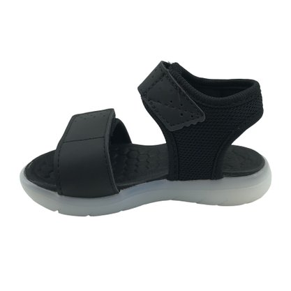 Sandália Kidy Menino Flex Light Luz Preto 1630115