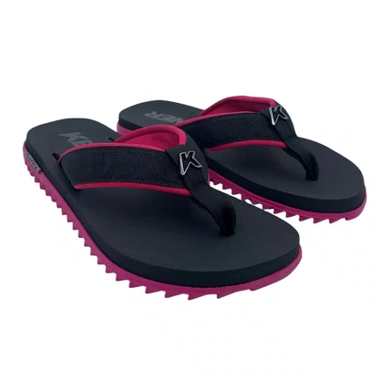 Sandália Masculina Kenner Kivah Preta com Rosa