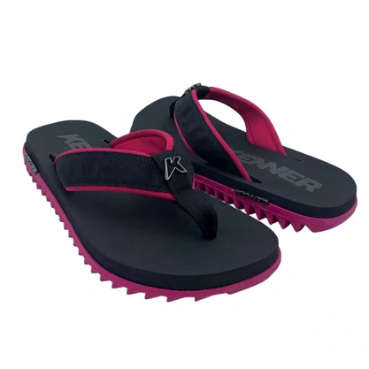 Sandália Masculina Kenner Kivah Preta com Rosa