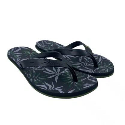 Sandália Masculina Kenner Summer Preta Estampada
