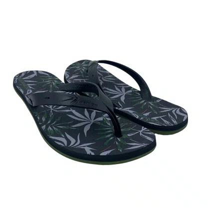 Sandália Masculina Kenner Summer Preta Estampada
