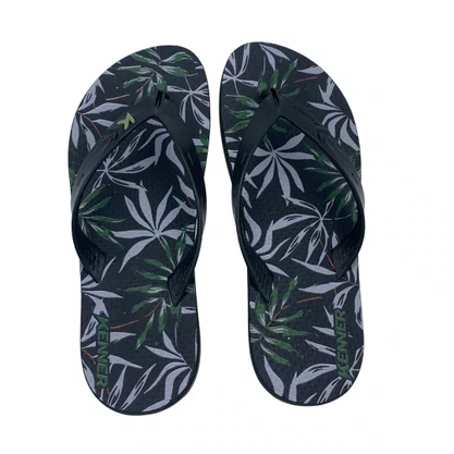 Sandália Masculina Kenner Summer Preta Estampada