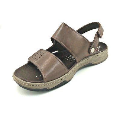 Sandália Masculina Papete Pegada Couro Cravo 132206