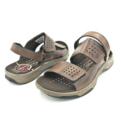 Sandália Masculina Papete Pegada Couro Cravo 132206