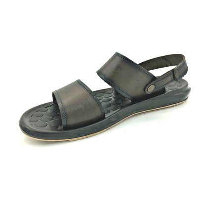 Sandália Masculina Papete Pegada Couro Cravo 133002
