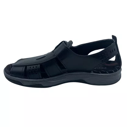 Sandália Masculina Pegada Couro Preta 132256