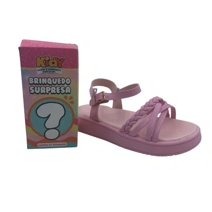 Sandália Menina Papete com Brinquedo Kidy Rosa 4400029