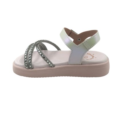 Sandália Mini Sua Cia Baby Papete Brilho Furta-cor 705100582