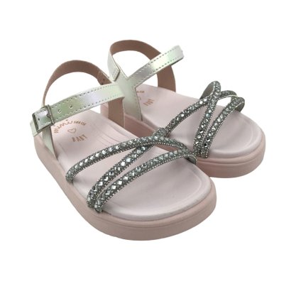 Sandália Mini Sua Cia Baby Papete Brilho Furta-cor 705100582