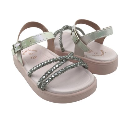 Sandália Mini Sua Cia Baby Papete Brilho Furta-cor 705100582