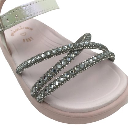 Sandália Mini Sua Cia Baby Papete Brilho Furta-cor 705100582