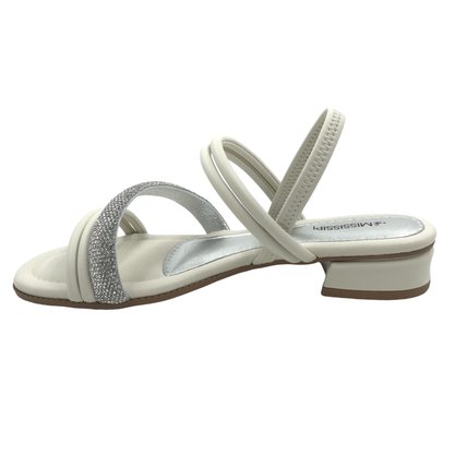 Sandália Mississipi Calce Fácil Salto Baixo Off White 423