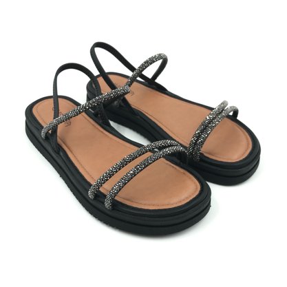 Sandália Mississipi Flatform Calce Fácil Preta 715