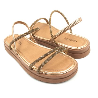 Sandália Mississipi Flatform Calce Fácil Rosê Gold 715