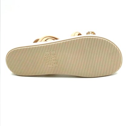 Sandália Mississipi Flatform Nude com Strass 243