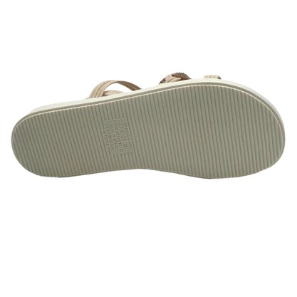 Sandália Mississipi Flatform Nude com Strass 9321