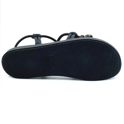 Sandália Mississipi Flatform Preta com Strass 9323