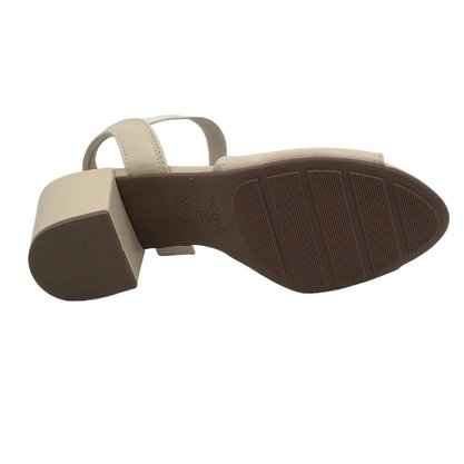 Sandália Modare Creme Salto Alto Bloco 7172109