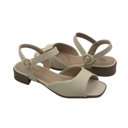 Sandália Modare Creme Salto Baixo 7169107