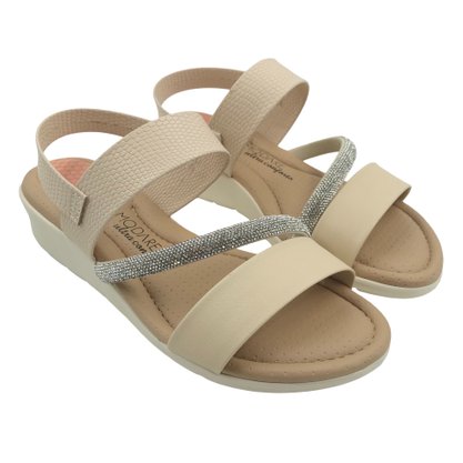 Sandália Modare Ultraconforto Calce Fácil Creme 7190101
