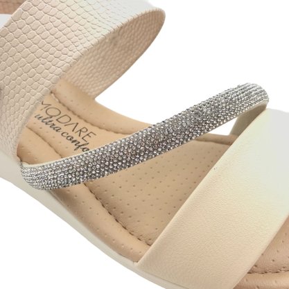 Sandália Modare Ultraconforto Calce Fácil Creme 7190101