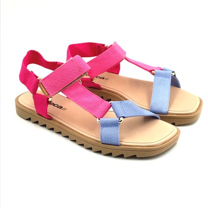 Sandália Moleca FlatForm Tratorada Multi Color 5454101
