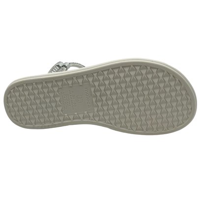 Sandália Moleca Papete Calce Fácil Strass Off White 5525104