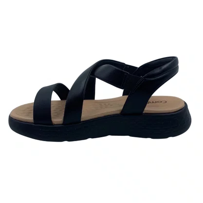 Sandália Papete Comfortflex Calce Fácil Preta 2547402