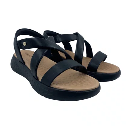 Sandália Papete Comfortflex Calce Fácil Preta 2547402