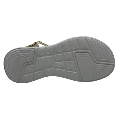Sandália Papete Comfortflex com Enfeite Bege 2547403
