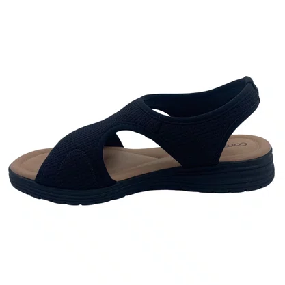 Sandália Papete Joanete Comfortflex Preta 2551302
