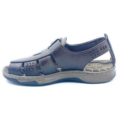 Sandália Pegada Masculina Couro Marrom 132256