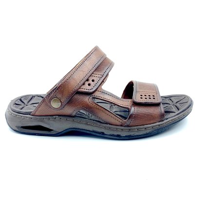 Sandália Pegada Masculina Couro Marrom 133206