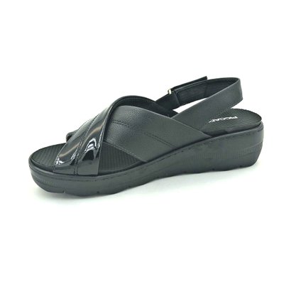 Sandália Piccadilly Anabela Preta Conforto Spa 568025