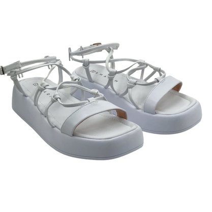 Sandália Ramarim Flatform Branca Multi Tiras 2339205
