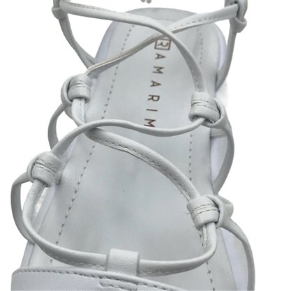 Sandália Ramarim Flatform Branca Multi Tiras 2339205