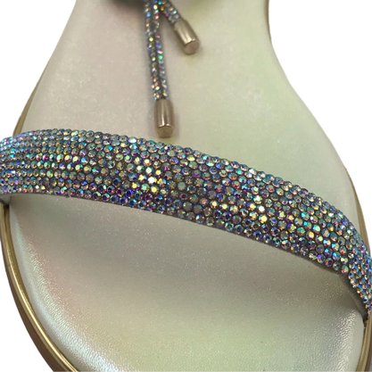 Sandália Ramarim Rasteira Furta-Cor Strass 2322204