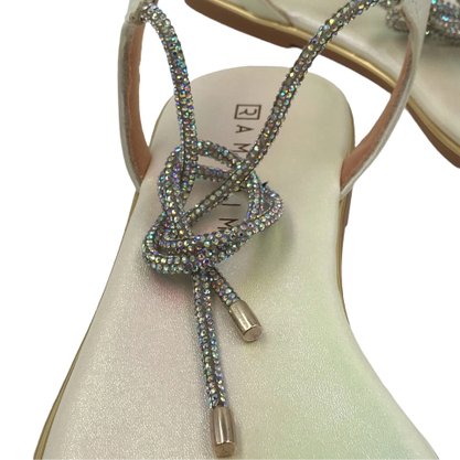 Sandália Ramarim Rasteira Furta-Cor Strass 2322204