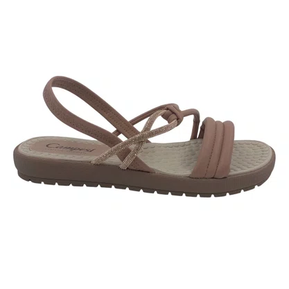 Sandália Rasteira Campesí Calce Fácil Bege 182